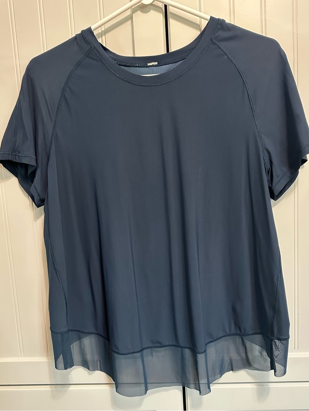 Lululemon Sole Training Mesh Layer Hem Short Sleeve Shirt